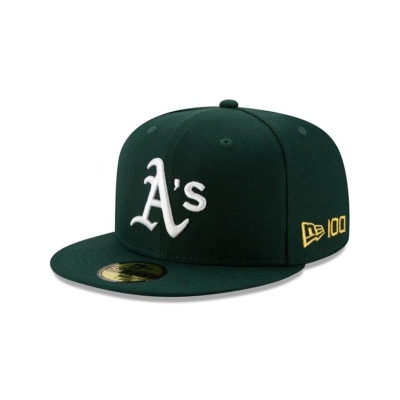 Black Oakland Athletics Hat - New Era MLB Team Color 59FIFTY Fitted Caps USA6849307